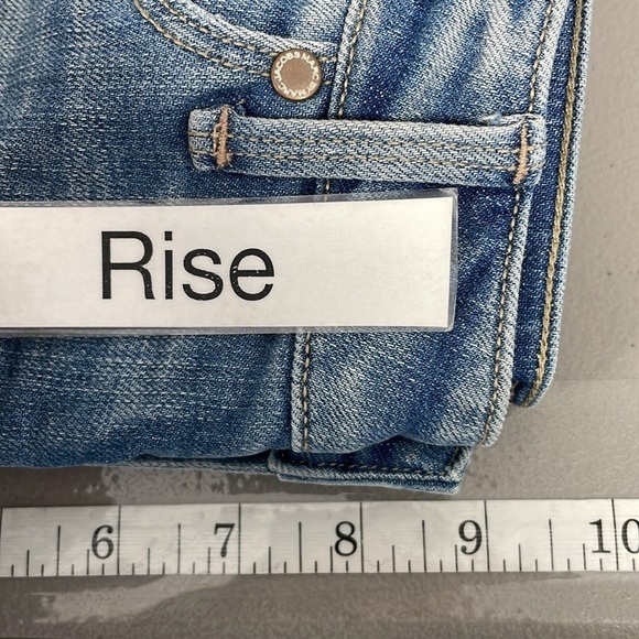 Marc Jacobs Jeans Rolled Hem Slim Distressed Ombre Denim Stripe Size 29 - Picture 13 of 13